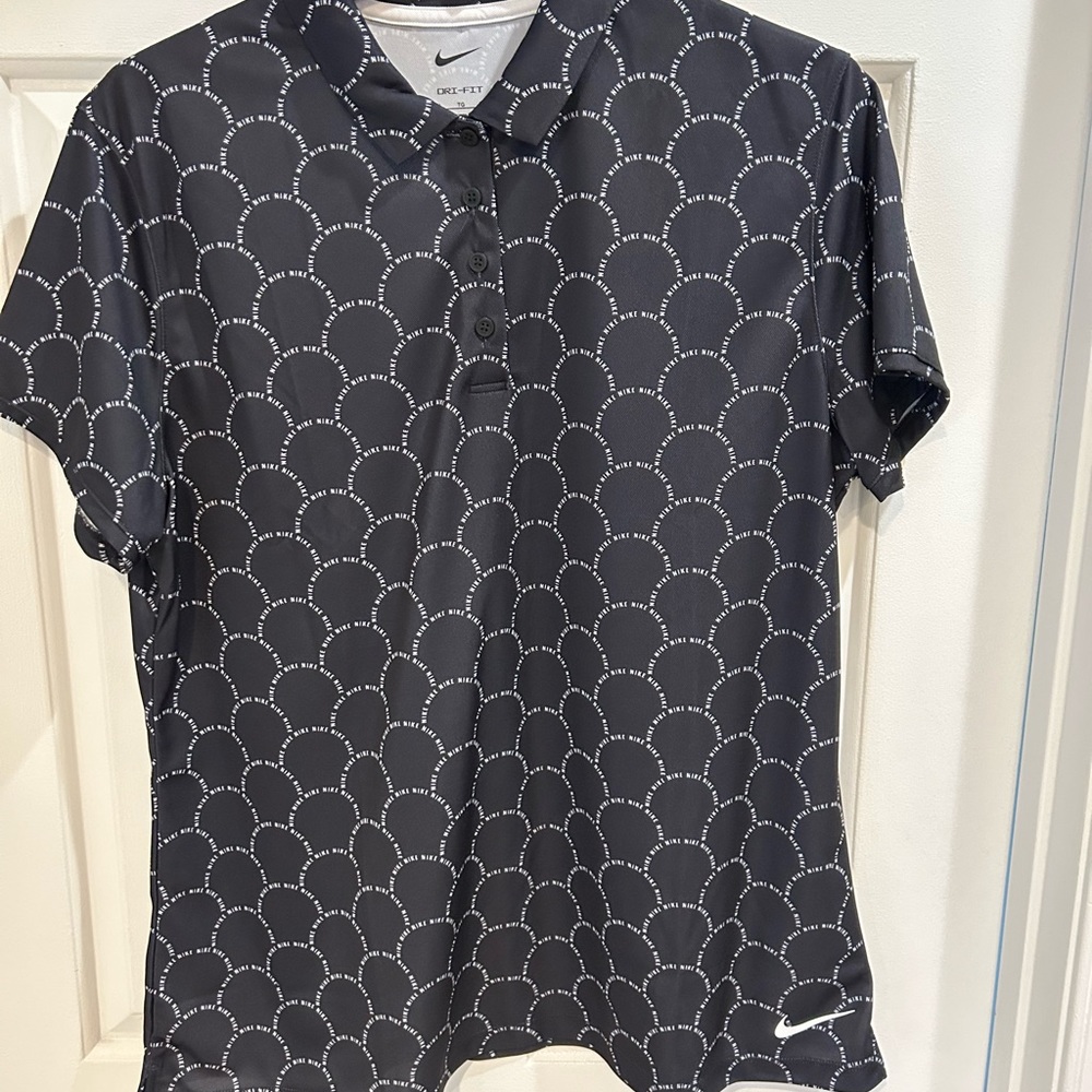 Nike Black and White Patterned Women's Top